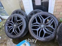 Genuine Range Rover Sport L494 22 Alloy Wheels & Tyres Style 8 Satin Black