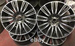 Genuine Set Of Range Rover L405 Grey 22 Alloy Wheels 9.5j Style 9012 Lr099146
