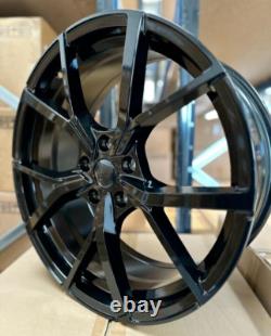 Gloss Black x4 20 Tiguan R Estoril Style Alloy Wheels 9J Et35 Vw Tiguan Audi Q3