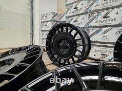 Golf R AERO Style Alloy Wheels VW Golf Caddy Seat Black 5x112 NEW