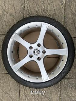 JAGUAR PROTEUS STYLE REPS 18 SILVER ALLOY WHEELS WITH GOODYEAR TYRES 5x120.65