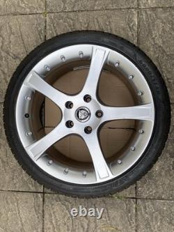 JAGUAR PROTEUS STYLE REPS 18 SILVER ALLOY WHEELS WITH GOODYEAR TYRES 5x120.65