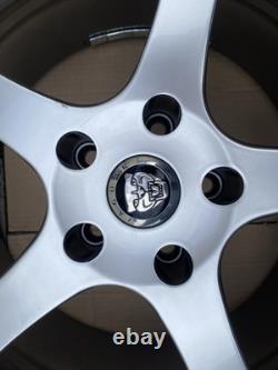 JAGUAR PROTEUS STYLE REPS 18 SILVER ALLOY WHEELS WITH GOODYEAR TYRES 5x120.65