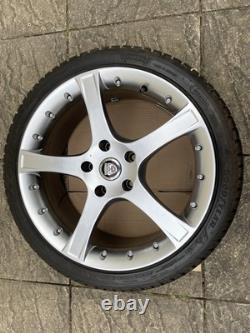 JAGUAR PROTEUS STYLE REPS 18 SILVER ALLOY WHEELS WITH GOODYEAR TYRES 5x120.65