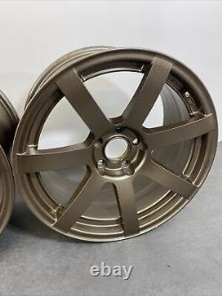 JDM Style Alloy Wheels 5x114.3 17 Inch 9J Wide Bronze