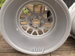 JR Wheels JR40 ET15 5x100 Silver Machined 3-Piece Style Deep Dish Alloys x2