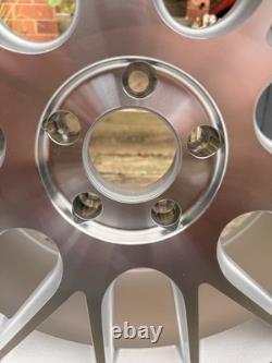 JR Wheels JR40 ET15 5x100 Silver Machined 3-Piece Style Deep Dish Alloys x2