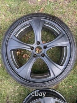 Kahn Style Black 18 Alloy Wheels Set 5x112 ET45 71mm centre bore