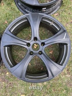 Kahn Style Black 18 Alloy Wheels Set 5x112 ET45 71mm centre bore