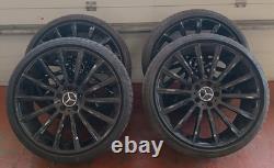 MERCEDES BENZ 20 TURBINES TWIST STYLE STAGGERED REPLICA ALLOY WHEELS (SET x4)