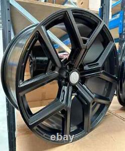 Matt Black x4 22 Defender 227 Style Alloy Wheels Vogue Sport Urban Defender C