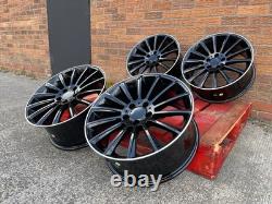 Mercedes 18 AMG Turbine Style Alloy Wheels 5x112 Black Polished