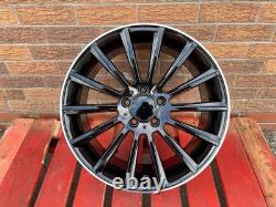 Mercedes 18 AMG Turbine Style Alloy Wheels 5x112 Black Polished