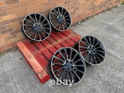 Mercedes 18 AMG Turbine Style Alloy Wheels 5x112 Black Polished