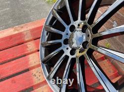 Mercedes 18 AMG Turbine Style Alloy Wheels 5x112 Black Polished