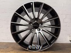 Mercedes 19 AMG Turbine Style Alloy Wheels 5x112 Black Polished