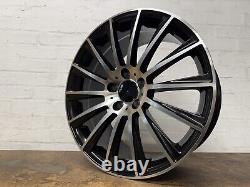 Mercedes 19 AMG Turbine Style Alloy Wheels 5x112 Mercedes Black Polished