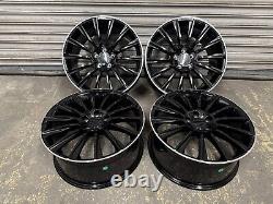 Mercedes 19 AMG Turbine Style Alloy Wheels 5x112 Mercedes Gloss Black Pol Rim