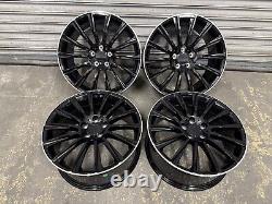 Mercedes 19 AMG Turbine Style Alloy Wheels 5x112 Staggered Gloss Black Pol Rim