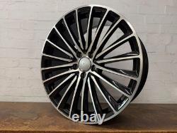 Mercedes 20 Wider Rear AMG Turbine Style Alloy Wheels 5x112 Black Polished
