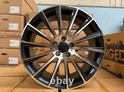 Mercedes 20 Wider Rear AMG Turbine Style Alloy Wheels 5x112 Gunmetal Polished