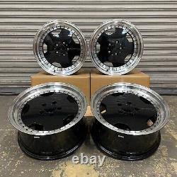 Mercedes Aero AMG 17 Split Style Alloy wheels Staggered Black Polished 5x112