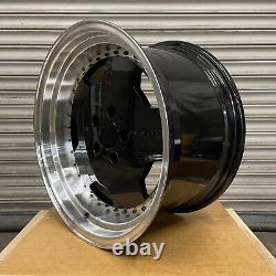 Mercedes Aero AMG 17 Split Style Alloy wheels Staggered Black Polished 5x112