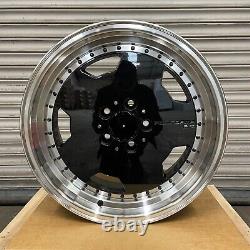 Mercedes Aero AMG 17 Split Style Alloy wheels Staggered Black Polished 5x112