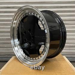 Mercedes Aero AMG 17 Split Style Alloy wheels Staggered Black Polished 5x112
