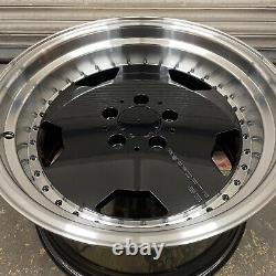 Mercedes Aero AMG 17 Split Style Alloy wheels Staggered Black Polished 5x112