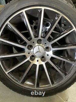 Mercedes Benz C Class Amg Style 17 Multi Spoke Black Polish Alloy Wheels & Tyres