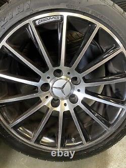 Mercedes Benz C Class Amg Style 17 Multi Spoke Black Polish Alloy Wheels & Tyres