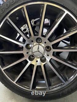 Mercedes Benz C Class Amg Style 17 Multi Spoke Black Polish Alloy Wheels & Tyres