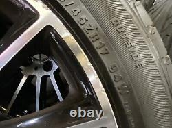 Mercedes Benz C Class Amg Style 17 Multi Spoke Black Polish Alloy Wheels & Tyres