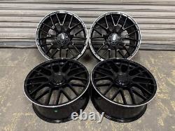 Mercedes C63S 19 Style Alloy Wheels 5x112 Mercedes Black Polished Lip Black
