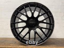 Mercedes C63S 19 Style Alloy Wheels 5x112 Staggered Mercedes Black Polished Lip