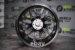 Mercedes C Class 18 Inch Alloy Wheels C63 Style AMG & Tyres NEW X4 Gloss Black