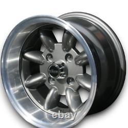 Minilite Style Alloy Wheels Anthracite For Ford Capri MK3 6x13 ET 16