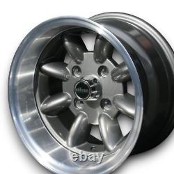 Minilite Style Alloy Wheels Anthracite For Ford Capri MK3 6x13 ET 16