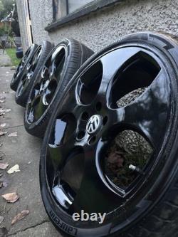 Monza Style GTI 18 Alloy Wheels Black With Good Tyre Tread