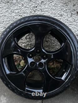 Monza Style GTI 18 Alloy Wheels Black With Good Tyre Tread