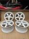 New 17 Regamaster Style Alloy Wheels 5x114.3 Fits Honda Toyota Kia (4pcs) White