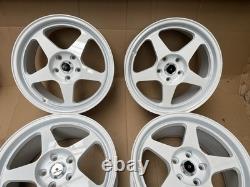 NEW 17 Regamaster Style Alloy Wheels 5x114.3 Fits Honda Toyota Kia (4pcs) White