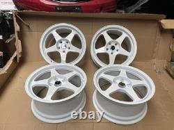 NEW 17 Regamaster Style Alloy Wheels 5x114.3 Fits Honda Toyota Kia (4pcs) White