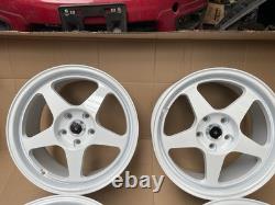 NEW 17 Regamaster Style Alloy Wheels 5x114.3 Fits Honda Toyota Kia (4pcs) White