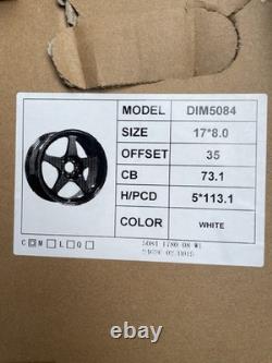 NEW 17 Regamaster Style Alloy Wheels 5x114.3 Fits Honda Toyota Kia (4pcs) White