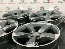 NEW 19 AUDI S-LINE STYLE ALLOY WHEELS 5 x 112 SATIN GREY WITH DIAMOND