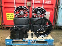 NEW 19 VW Golf Pretoria Style Alloy Wheels gloss Black & 235/35/19 Tyres CADDY