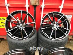 NEW 19 VW Golf Pretoria Style Alloy Wheels gloss Black & 235/35/19 Tyres CADDY