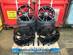 NEW 19 VW Golf Pretoria Style Alloy Wheels gloss Black & 235/35/19 Tyres CADDY